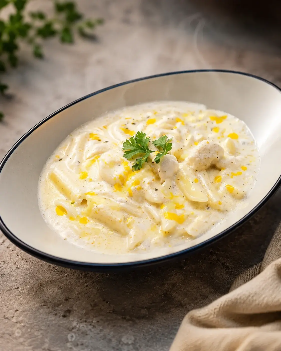 White Sauce Chicken Pasta at Urban Grill Restaurant